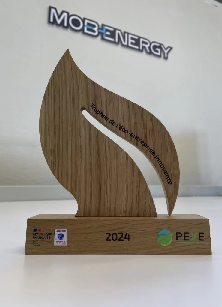 Mob-Energy remporte le trophée de l'éco-entreprise innovante, dans la vitrine : "Air, Bâtiments et Mobilité"